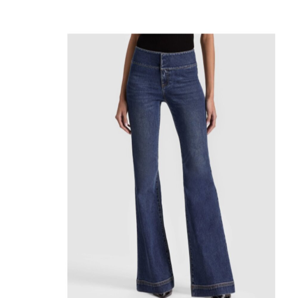 Alice + Olivia High-Rise Wide Leg Jeans Size: 32